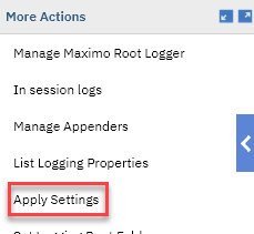 Apply settings